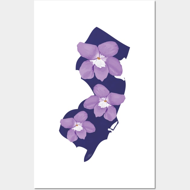 New Jersey Violet Wall Art by Lavenderbuttons